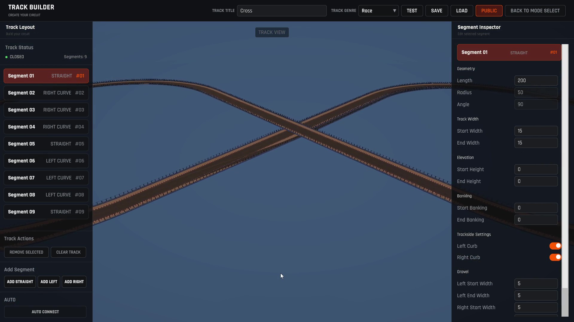 TRACK CREATE game screenshot